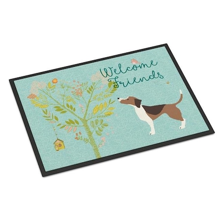 Carolines Treasures Carolines Treasures BB7601MAT Welcome Friends Beagle Indoor or Outdoor Mat; 18 x 27 in. BB7601MAT